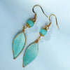 Handmade Velvet Flower Earrings, 925 Silver Hook