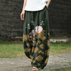 Women's Wide Leg Pants With Pockets, Printed Harem Trousers