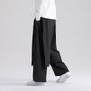 Men's Cotton Linen Wide Leg Pants With Pockets
