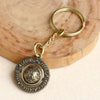 Rotatable Brass Keychain Pendant, Traditional Good Luck Design