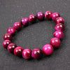 Natural Tiger Eye Bracelet, Polished Stone Beads