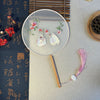 Embroidered Round Hand Fan with Tassel, Chinese Classical Style