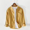 Men's Solid Color Cotton Long Sleeve Button Down Shirt