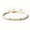 Natural Stone Adjustable Spacer Bead Bracelet