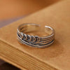 Open Coin Ring with Vintage Copper Design, Adjustable Size