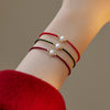 Pearl Bead Luck Braid String Bracelet