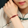 Cinnabar Six Syllable Mantra Braided Bracelet