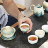 Green Ceramic Teacup Kung Fu Tea Cups Japanese Style