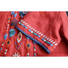 Embroidered Cotton Linen T-Shirt Women's Floral Crew Neck Short Sleeve Top