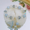 Crystal Charm Bracelet with Clover, Heart or Flower Motif
