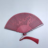 Hollow Carved Bamboo Folding Fan with Stainless Steel Ribs