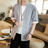 Men's Coat Simple Casual Fall Mid-length Open Front Cardigan