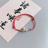 999 Silver Flying Horse Braided Bracelet