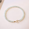 Ultra-Thin Crystal Beads Bracelet with Gold-Tone Clasp