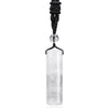 Crystal Cylinder Pendant Necklace with Gemstone Bead