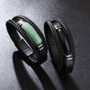 Braided Leather Stone Bracelet for Men and Women