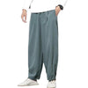 Men's Harem Pants, Solid Color Drawstring With Pockets