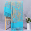 Embroidered Cashew Flower Shawl, Rayon Winter Wrap