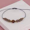Handmade Agate Bead Bracelet, Stone and Thread
