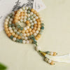 Bodhi Seed Mala Bracelet 108 Beads Lotus Dzi Charm