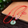 Round Peace Buckle Prosperity Necklace String Pendant