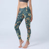 Floral Print Yoga Leggings Women's 3D Stretch Gym Pants