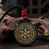 Black Obsidian Pendant Necklace with Buddhist Mantras and Symbols