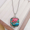 Koi Fish Lotus Copper Prayer Box Necklace Pendant