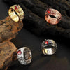 Pixiu Heart Sutra Adjustable Ring in Gold or Silver Tone