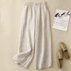 Cotton Linen Wide Leg Pants with Frog Buttons