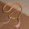 Colorful String Wealth Necklace Pendant Handmade Braided Cord