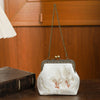 Embroidered Floral and Butterfly Chain Purse