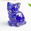 Crystal Chip Resin Cat Figurine Desktop Decoration
