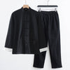 Men's Cotton Linen Tang Suit Jacket Chinese Frog Button Shirt