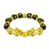 FengShui PiXiu Wealth Bracelet with Gold Tone Accents
