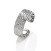 Floral Magnetic Zinc Alloy Cuff Bracelet Bangle