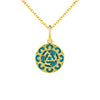 925 Sterling Silver Three Rabbits Turquoise Necklace