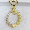 Crystal Charm Keychain with Rutilated Quartz and Super Seven
