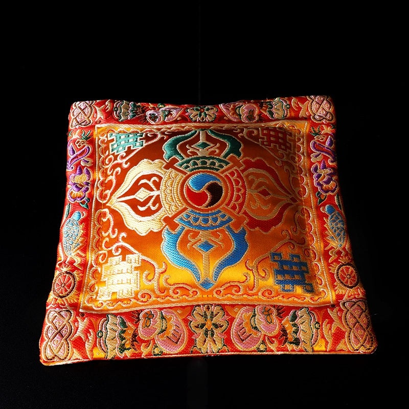 Tibetan Altar Cloth with Auspicious Symbols