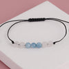 Handmade Agate Bead Bracelet, Stone and Thread