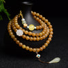 Natural Hetian Jade Amber Lotus Pearl Bracelet