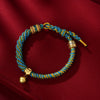 Handwoven Tibetan Style Corn Knot Bracelet with Bell
