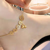 Copper Coin Bell Charm Titanium Steel Anklet