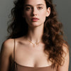 Natural Stone Donut Pendant Necklace, Gold-Tone Chain