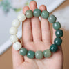 Gradient Bodhi Seed Wrist Mala with Lotus and Tassel