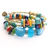Multilayer Irregular Agate Stone Beads Wrap Bracelet