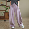 Women's Wide Leg Pants Cotton Linen Blend With Pockets