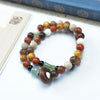 Multi-Wood Bead Bracelet with Six Syllable Mantra