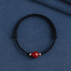 Cinnabar Bead Braided Bracelet Red String Luck Charm