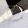 Natural Irregular Stone Necklace or Bracelet, Gold-Tone Clasp